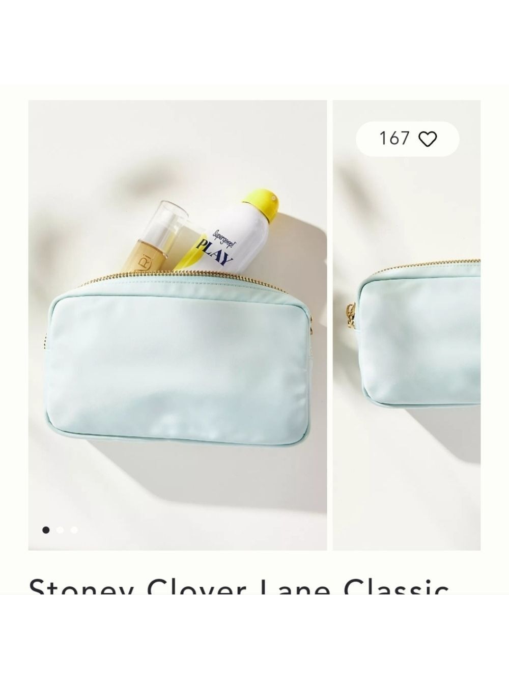 Stoney Clover Lane Small Pouch Light Blue Nylon